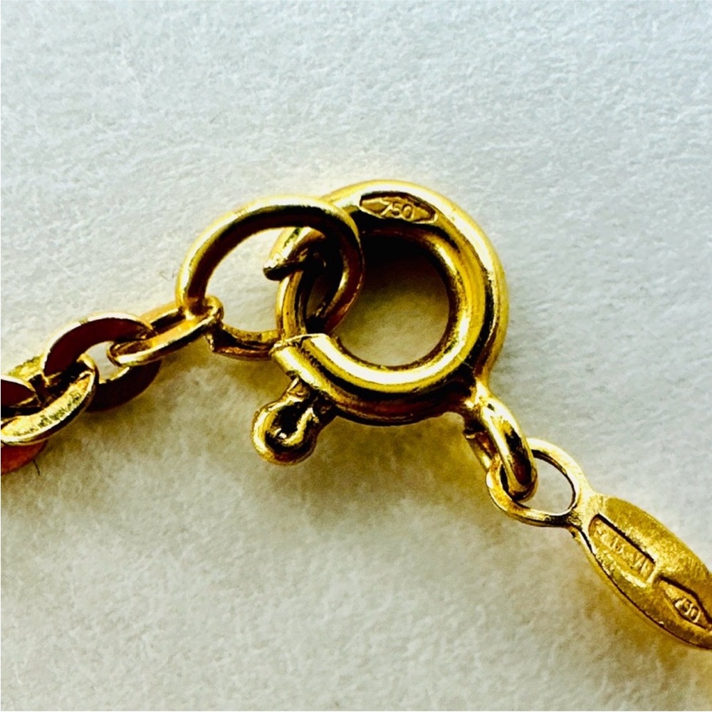 Vintage BALESTRA Solid 18k Italian Yellow Gold 20” Cable Chain Necklace, 4.9g - Picture 6 of 10